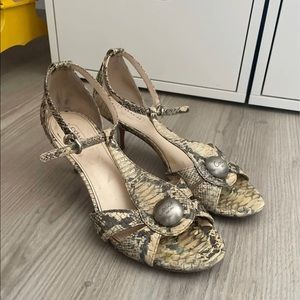 Coach snakeskin kitten heels